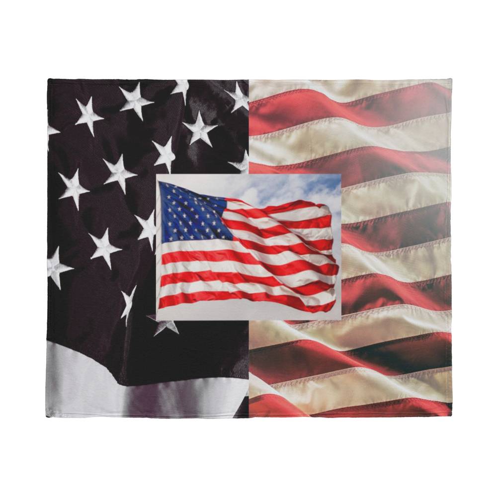 Patriot Flag Jersey Fleece Blanket
