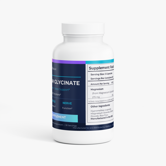 Magnesium Glycinate Sleep Deeper. Recover Faster. Feel Like Yourself Again.