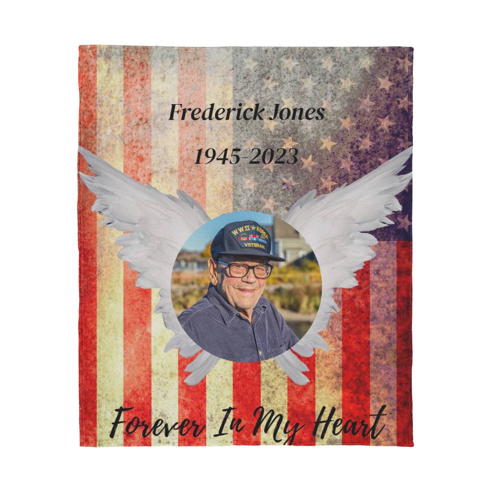 Custom Patriot Tribute Jersey Fleece Blanket
