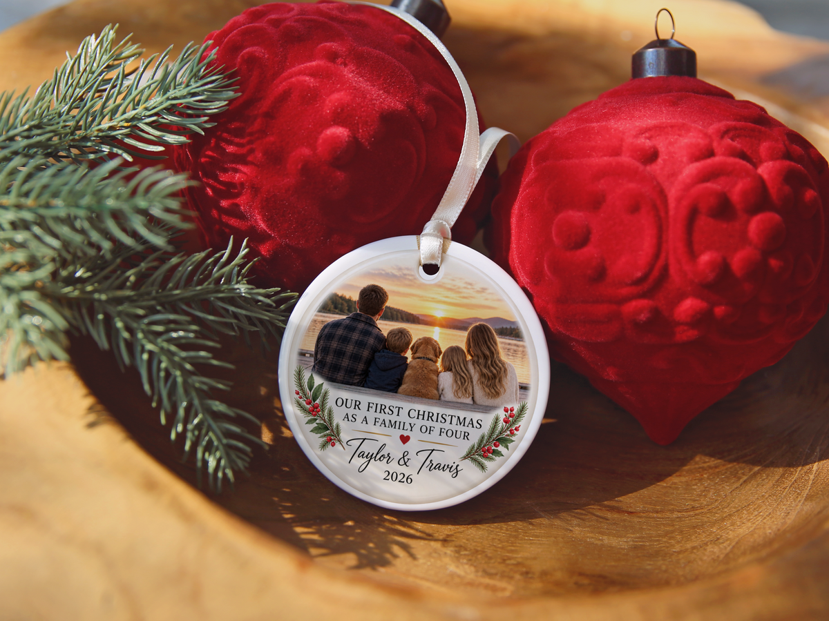 Personalized Family Christmas Ornament 2026, Custom Family Photo