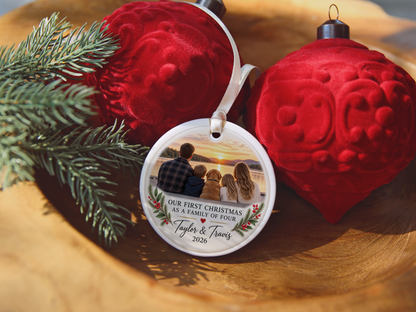 Personalized Family Christmas Ornament 2026, Custom Family Photo