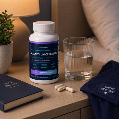 Magnesium Glycinate Sleep Deeper. Recover Faster. Feel Like Yourself Again.