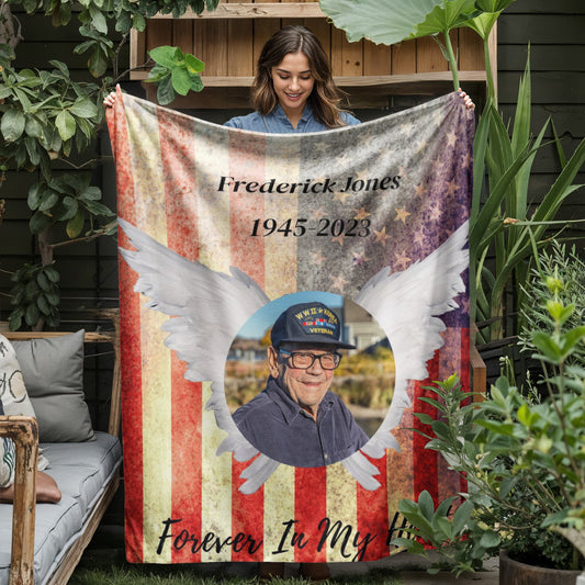 Custom Patriot Tribute Jersey Fleece Blanket