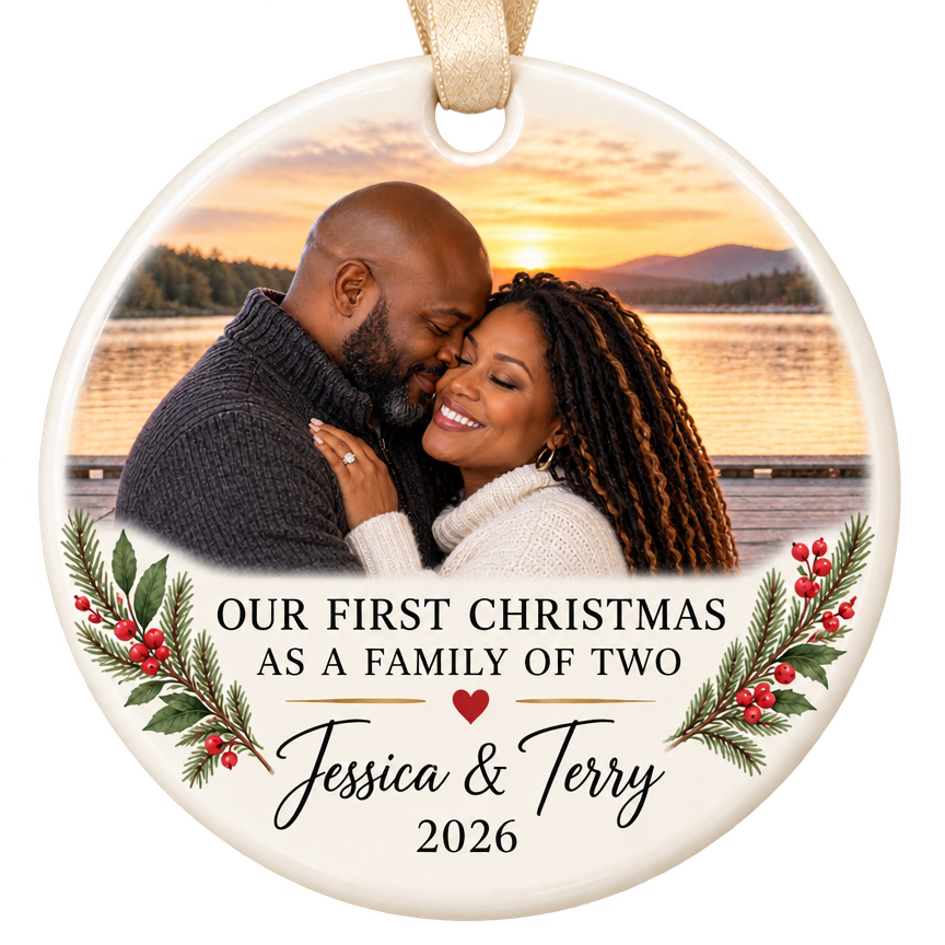 Personalized Family Christmas Ornament 2026, Custom Family Photo
