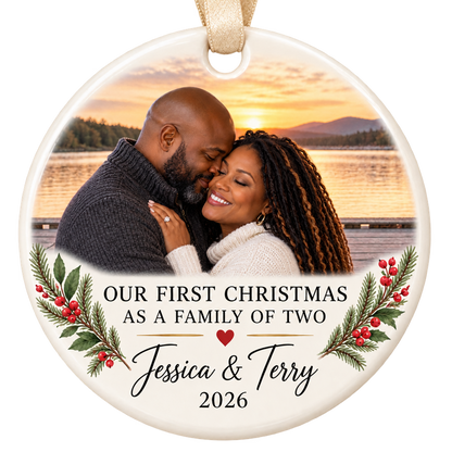 Personalized Family Christmas Ornament 2026, Custom Family Photo