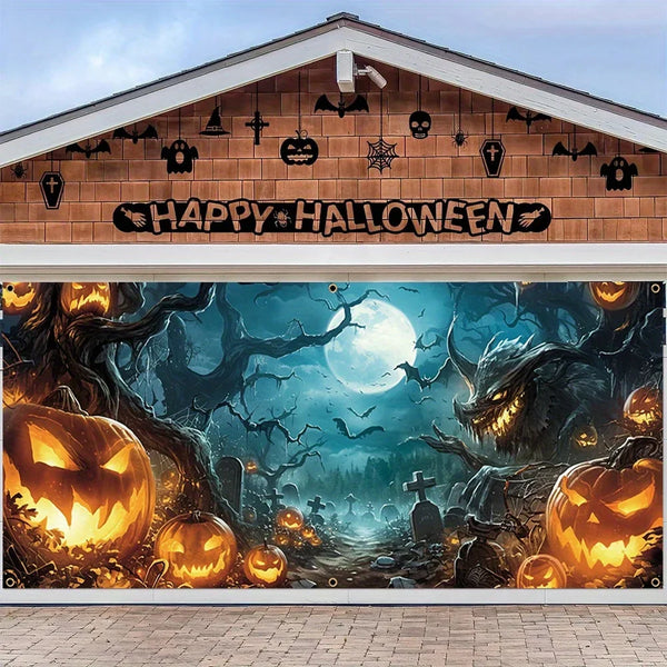 Spooky Forest Garage Banner