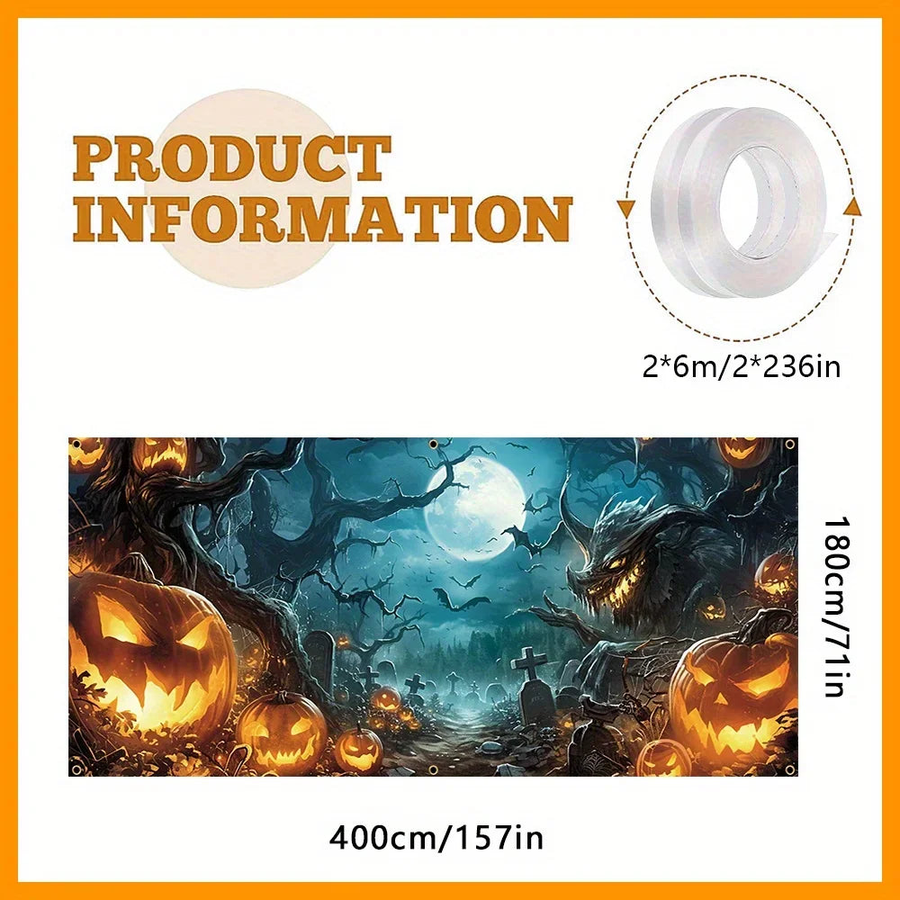 Spooky Forest Garage Banner